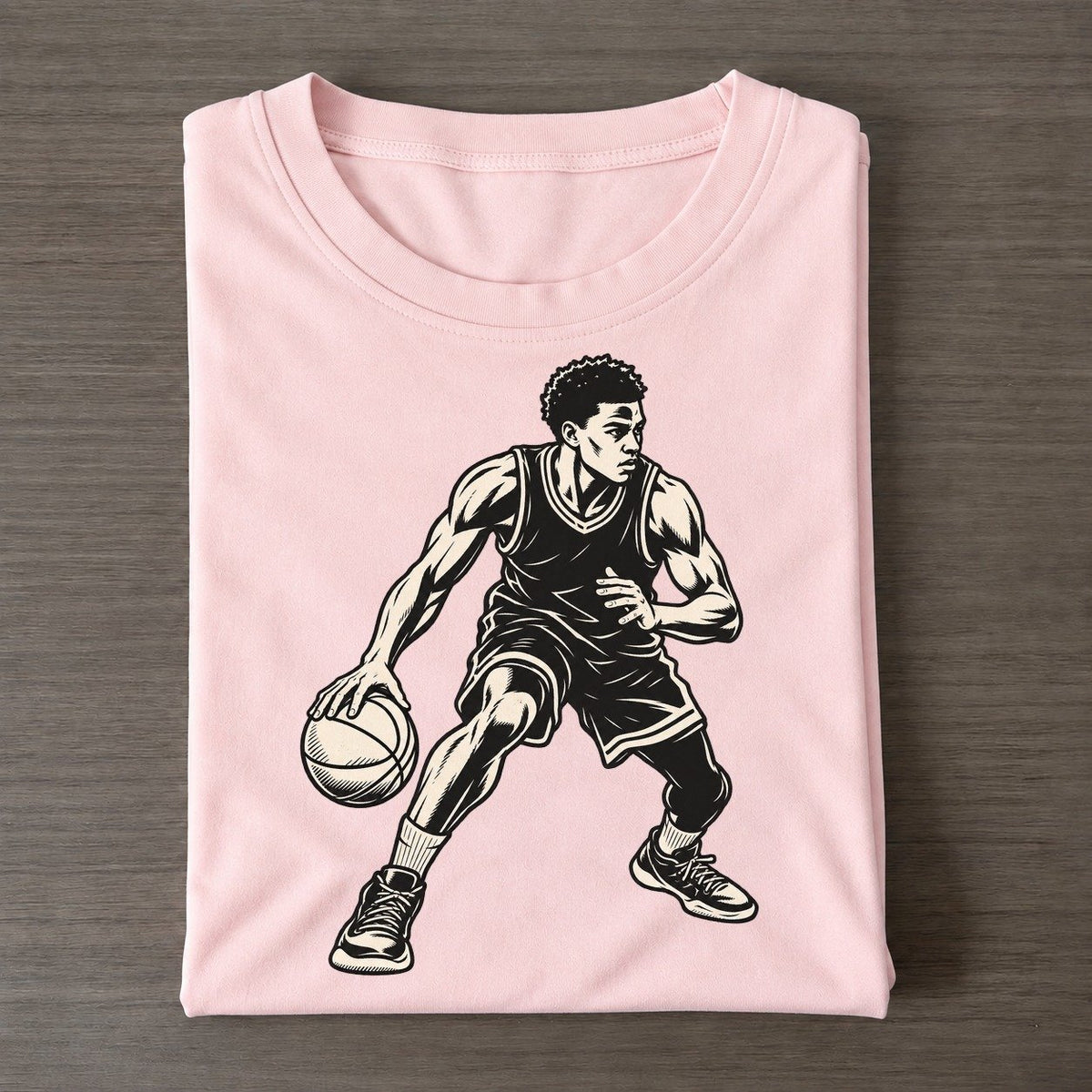 Basketball Low Crossover Global Sports Ink Figures Classic T-shirt – Pink