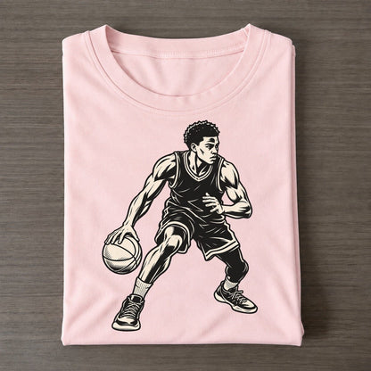 Basketball Low Crossover Global Sports Ink Figures Classic T-shirt – Pink
