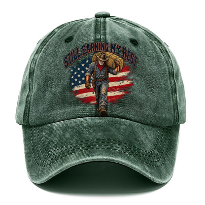 Still Earning My Rest Old Man Strong Classic Cap – Forest Mist