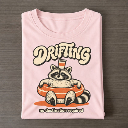 Drifting Raccoons Off Duty Classic T-shirt – Pink