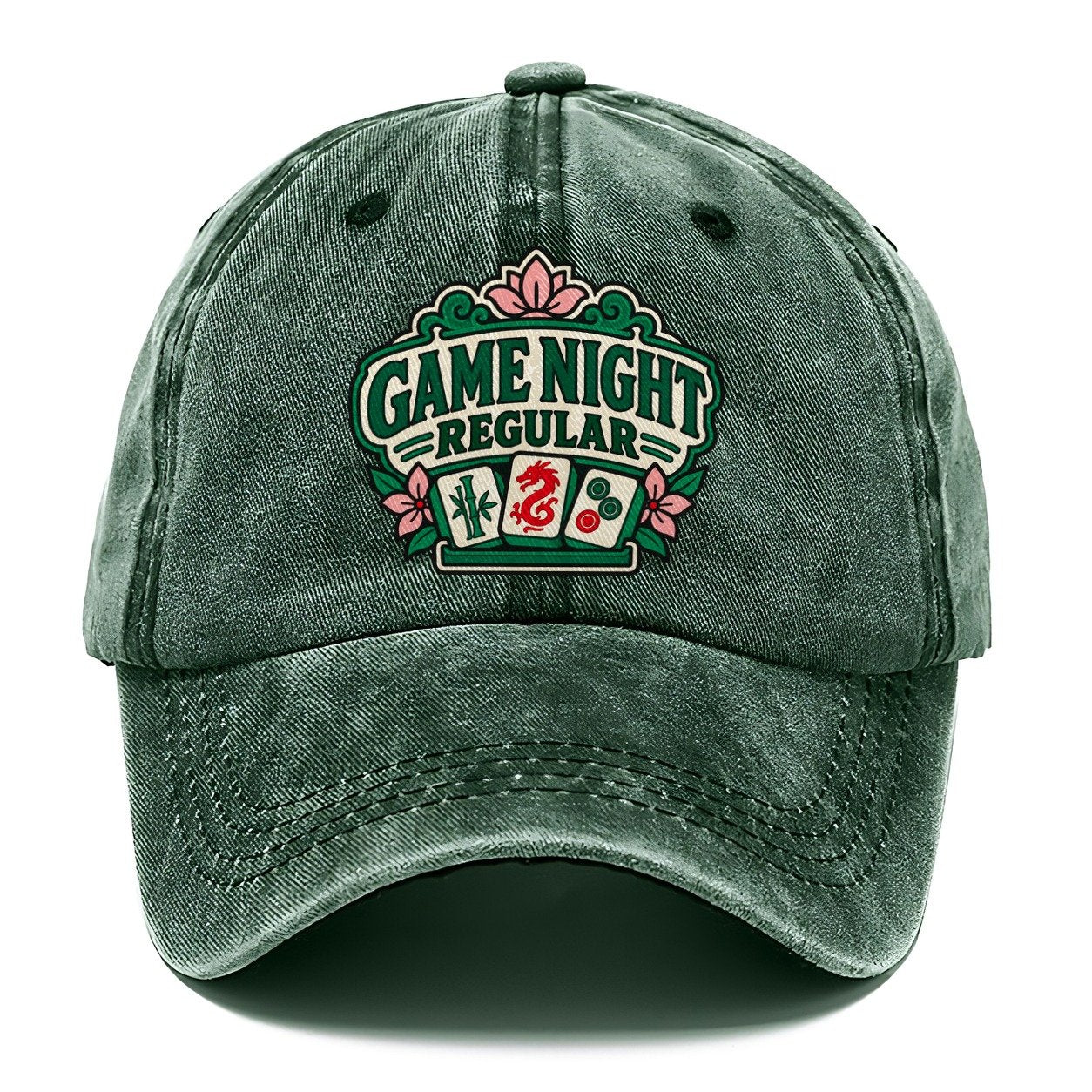 Game Night Regular Mahjong Game Night Classic Cap – Forest Mist