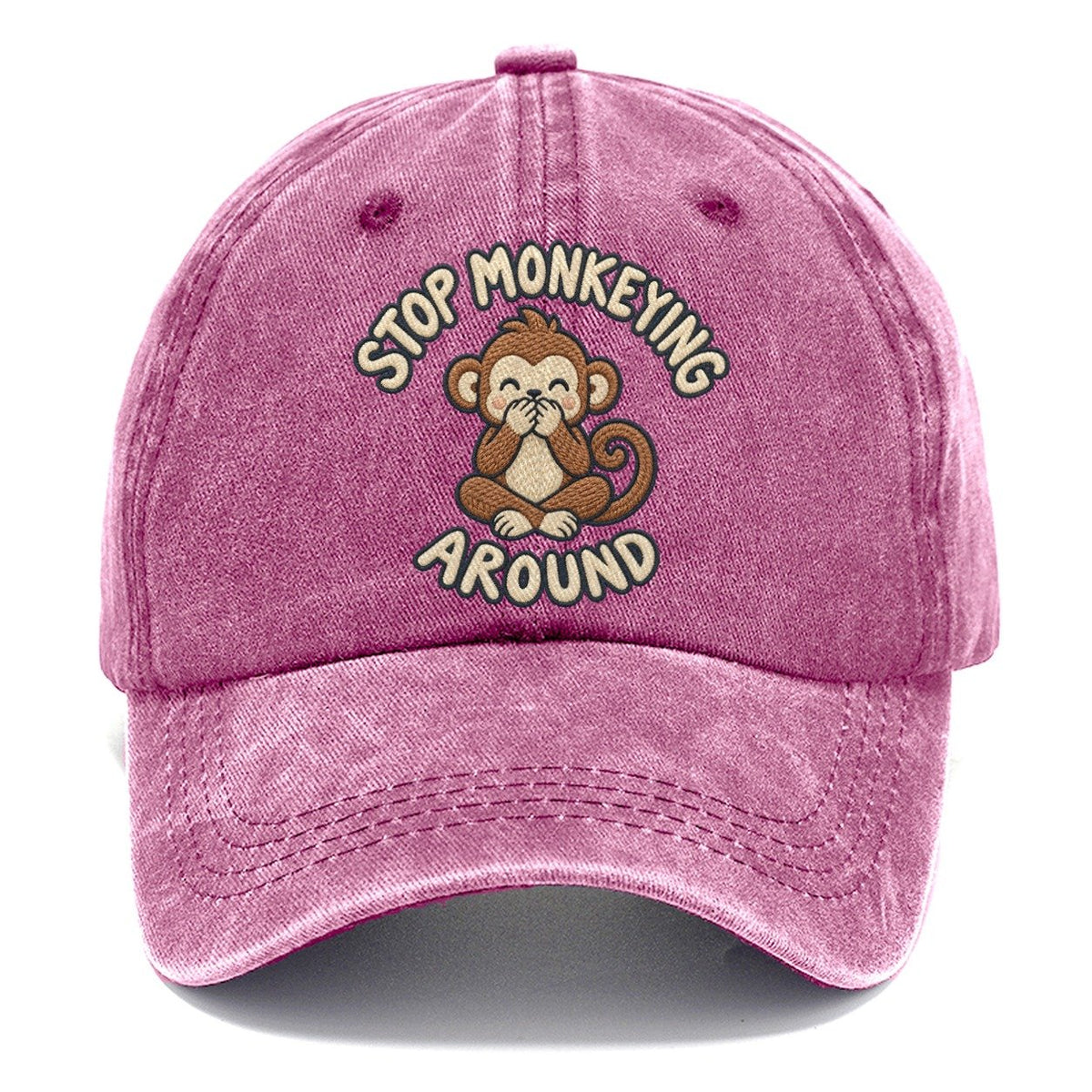 Monkey Animal Puns Classic Cap – Dusty Rose