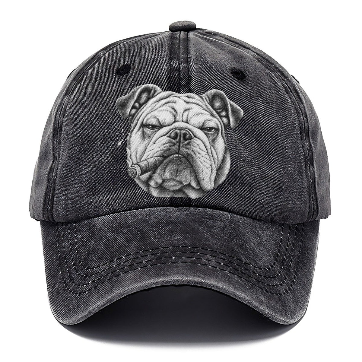 Bulldog A Lit Cigar Smoking Dogs Smoking Dogs Portraits Classic Cap – Graphite