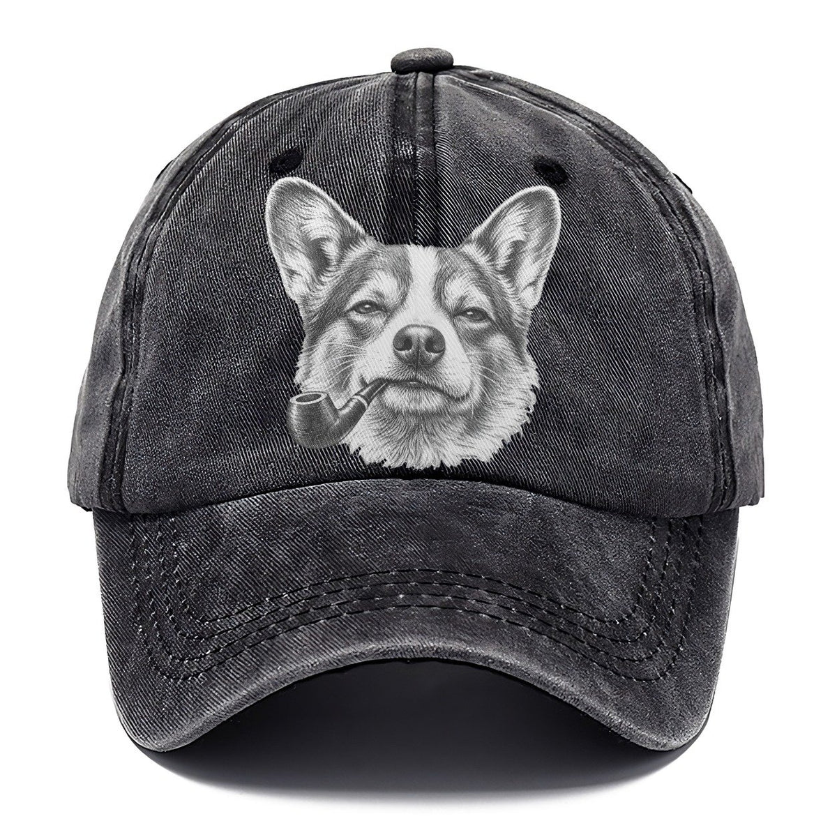 Pembroke Welsh Corgi A Classic Tobacco Pipe Smoking Dogs Smoking Dogs Portraits Classic Cap – Graphite