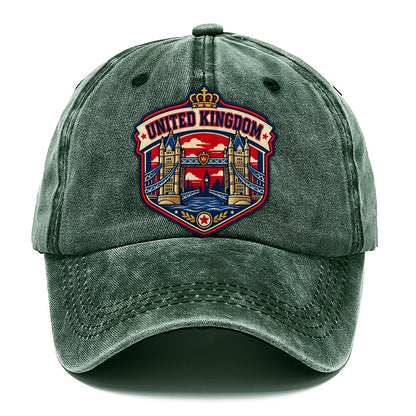 United Kingdom Retro Badge Country Logos Classic Cap – Forest Mist