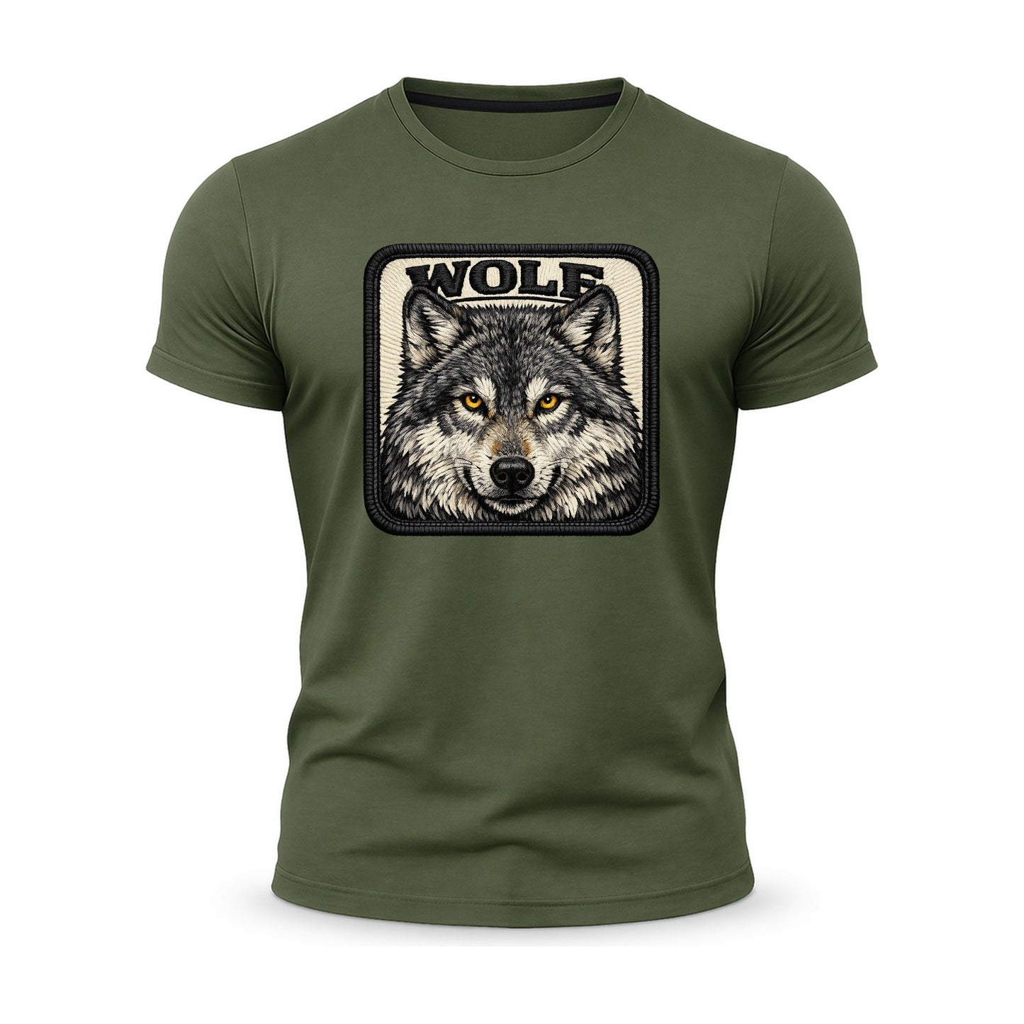 Wolf Athletic Tee – Military Green