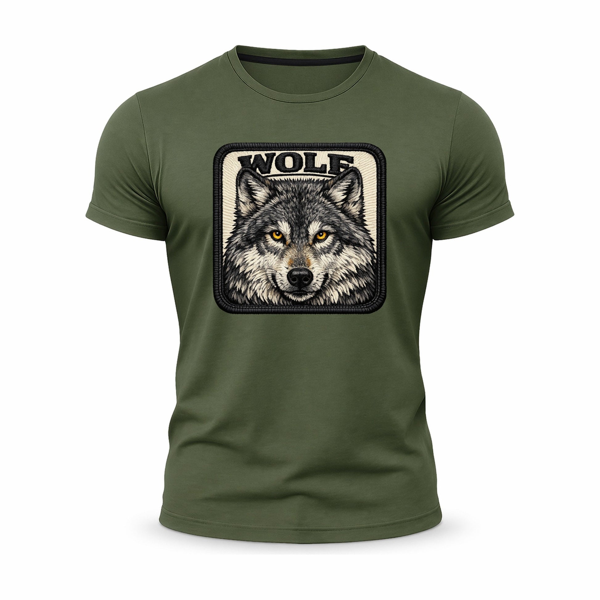 Wolf Athletic Tee – Military Green