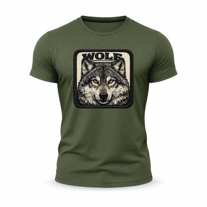 Wolf Athletic Tee – Military Green