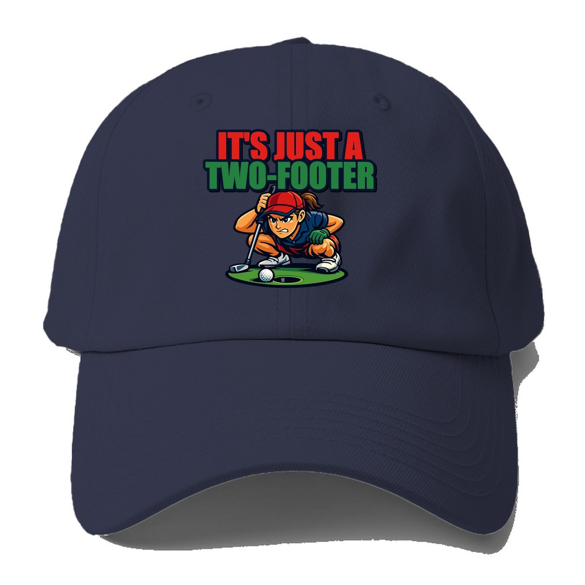 It Is Just A Two Footer Golf Baseball Cap – Red
