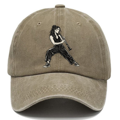 Clarinetist Warm Low Note Global Music Ink Figures Classic Cap – Warm Sand