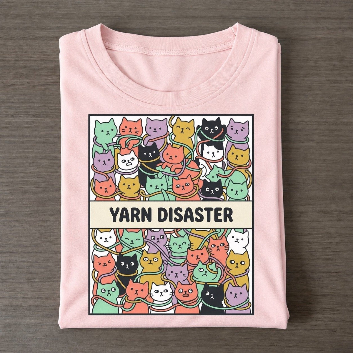 Yarn Disaster Overcatted Classic T-shirt – Pink