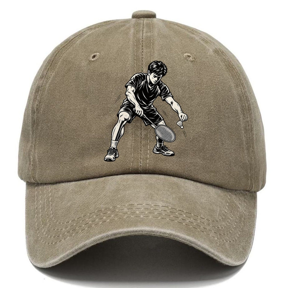 Badminton Low Serve Global Sports Ink Figures Classic Cap – Warm Sand