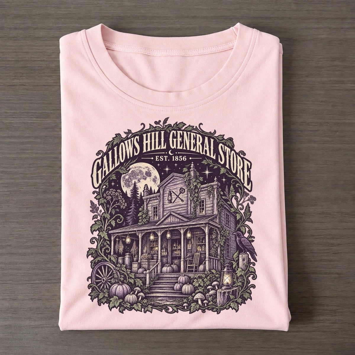 Gallows Hill General Store Midnight Haunt Classic T-shirt – Pink