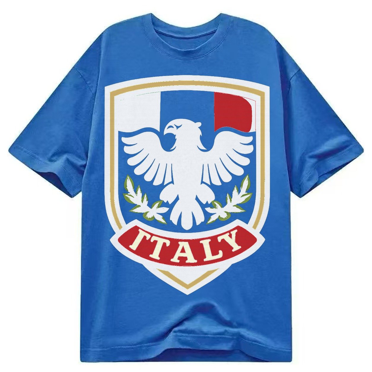 Italy Tricolor Logo Classic T-shirt – Blue