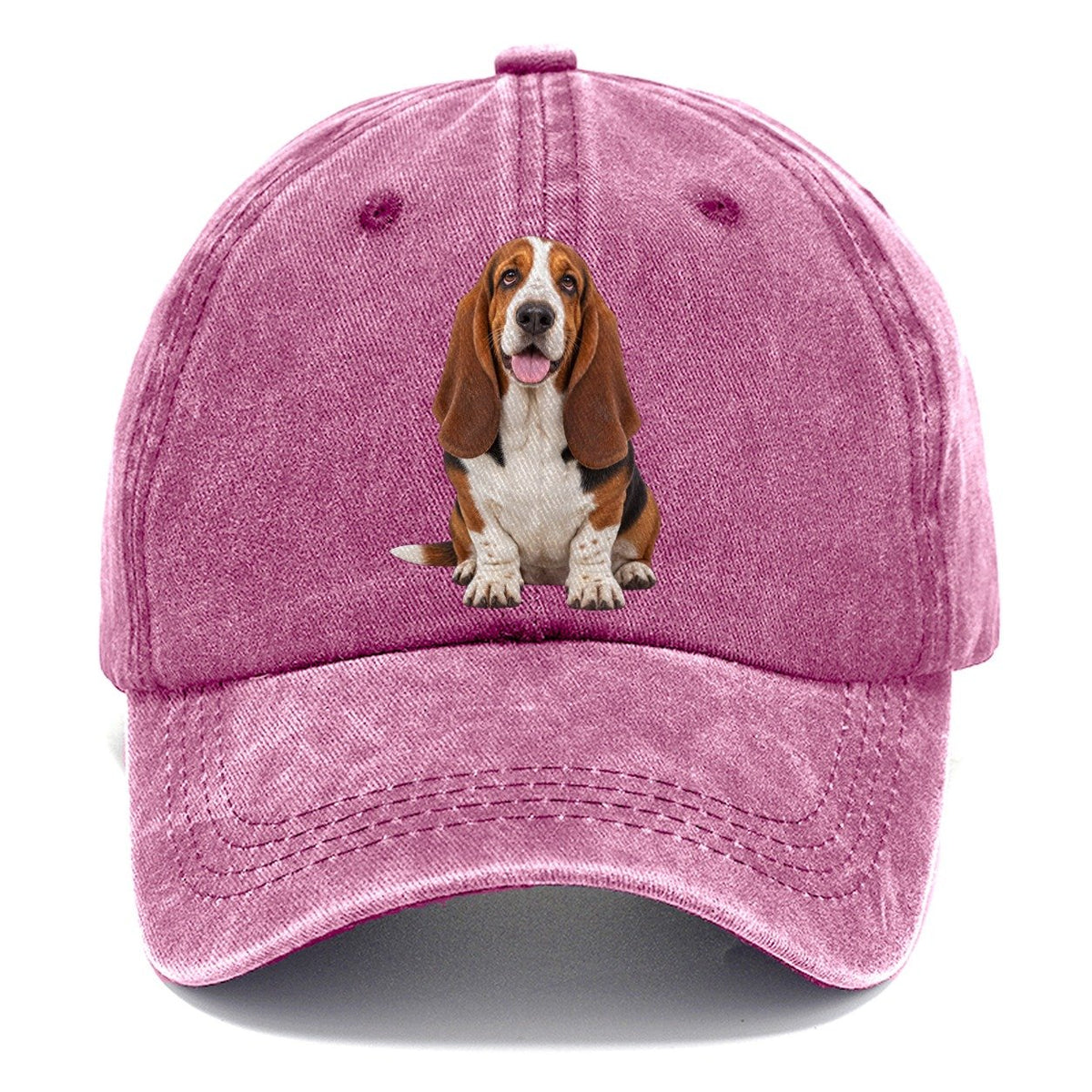 Basset Hound Sitting Top Breeds Classic Cap – Dusty Rose