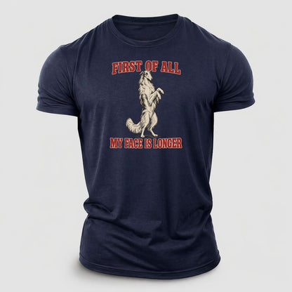 Borzoi Dog Declarations Cotton T-Shirt – Navy