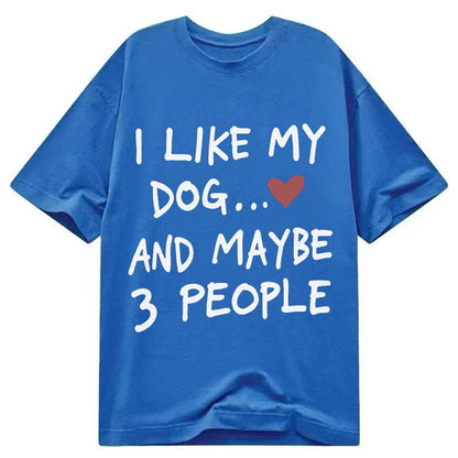 Dog Maybe 3 People Classic T-shirt – Blue