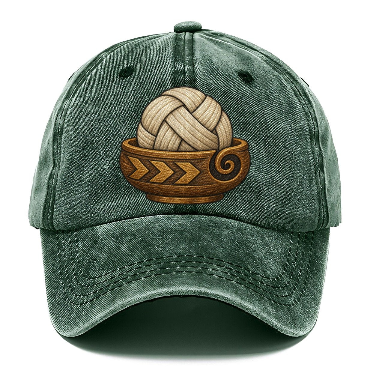 Carved Yarn Bowl Yarn Crafts Classic Cap – Forest Mist