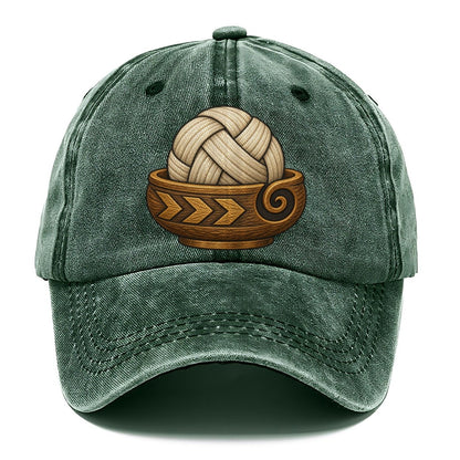Carved Yarn Bowl Yarn Crafts Classic Cap – Forest Mist