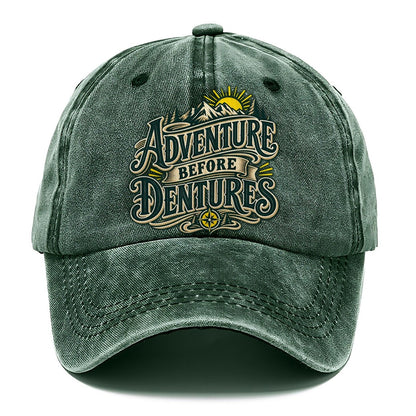 Adventure Before Dentures Retired Living Classic Cap – Forest Mist