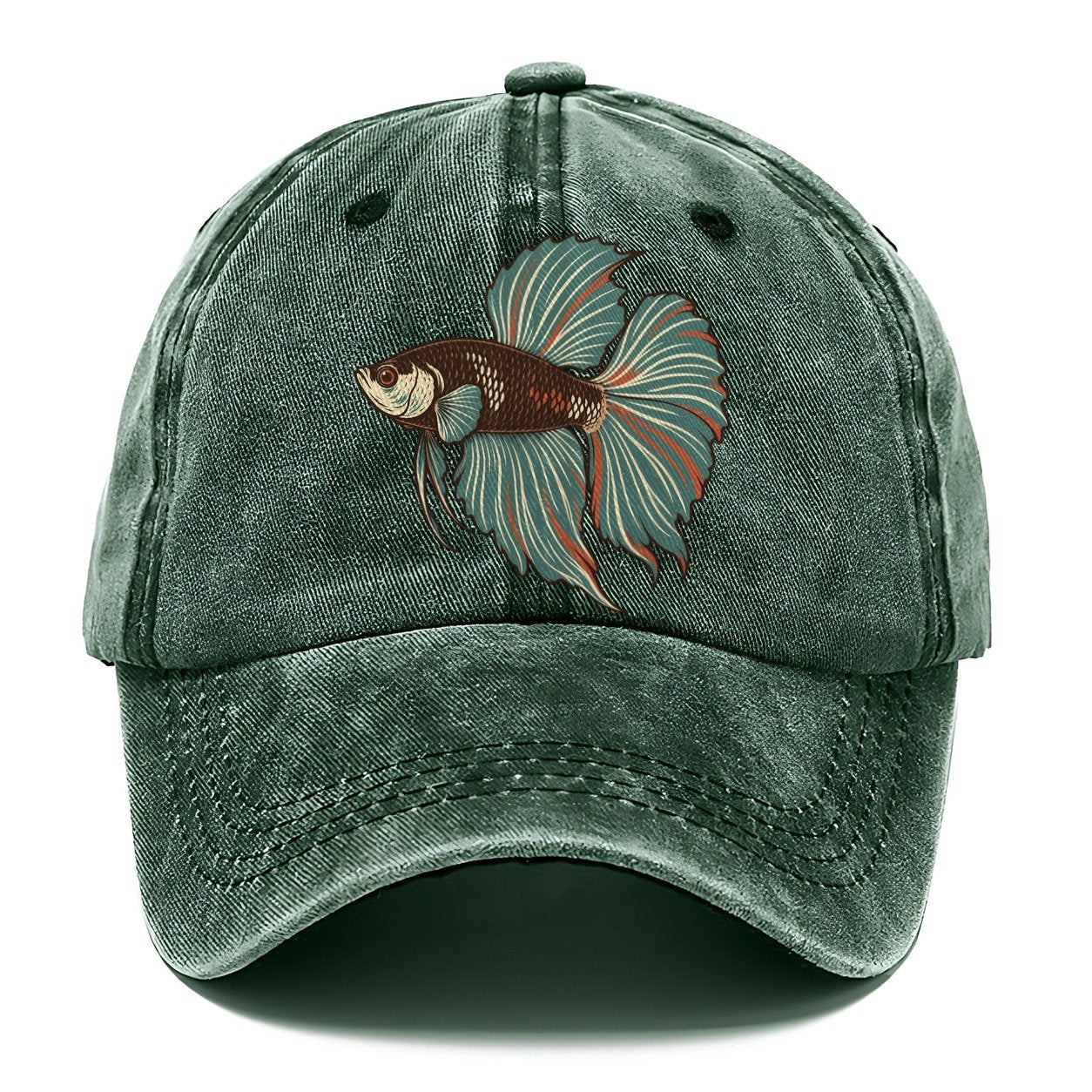 Betta Fin Silhouette Aquarium Keeping Classic Cap – Forest Mist