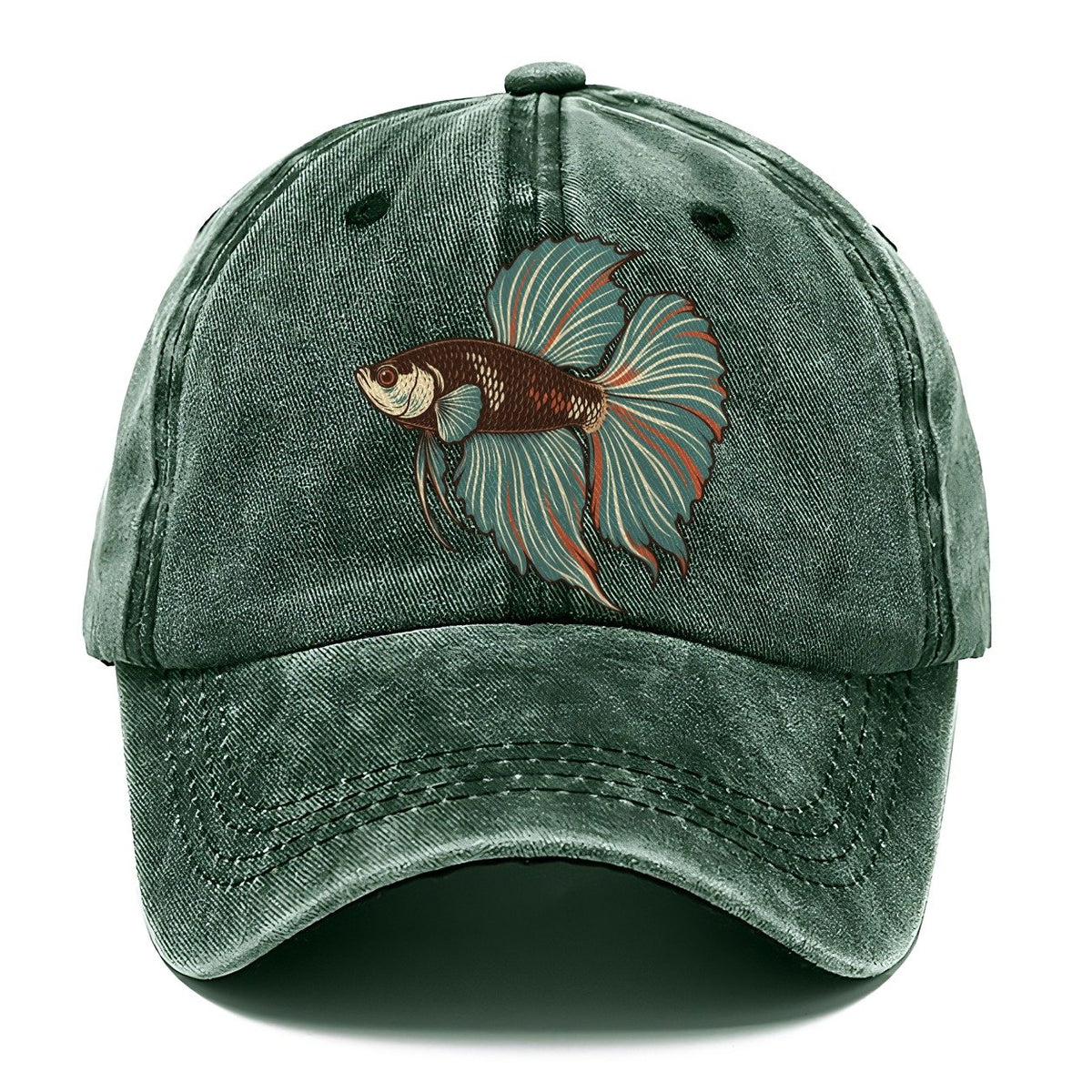 Betta Fin Silhouette Aquarium Keeping Classic Cap – Forest Mist
