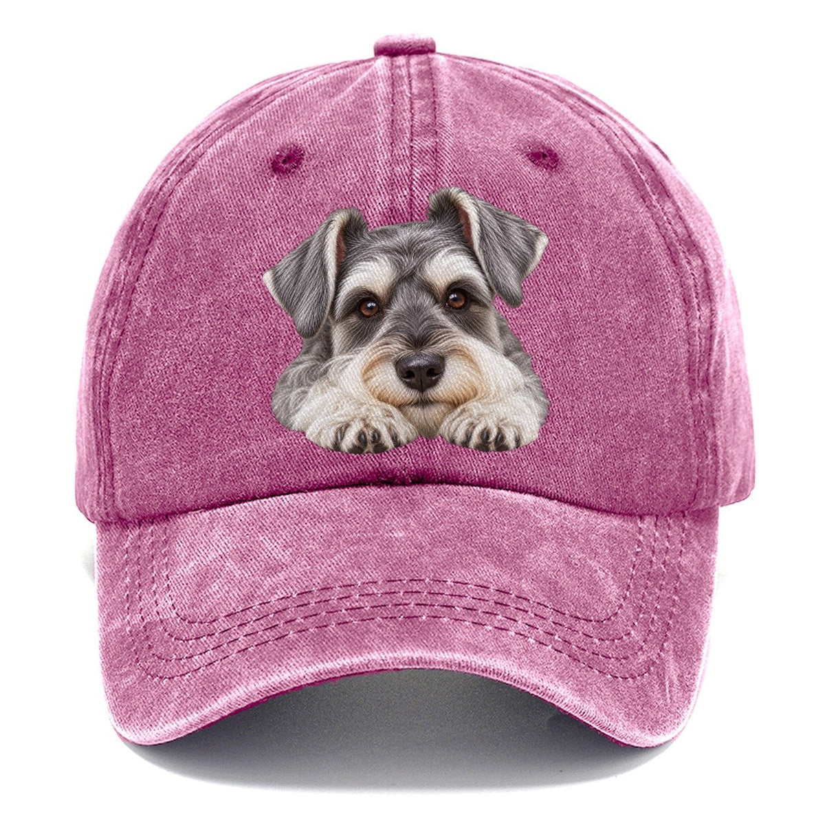 Schnauzer Chin On Paws Character Club Classic Cap – Dusty Rose