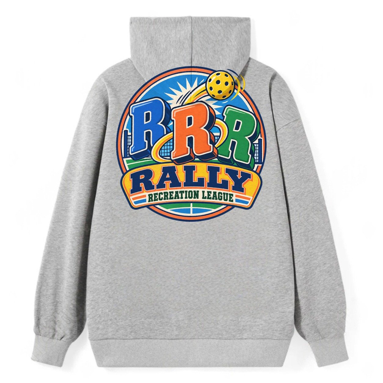 Rally Recreation League Pickleball Life Classic Pullover Hoodie – Grey