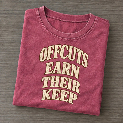 Offcuts Earn Their Keep Character Club Vintage T-shirt – Raspberry