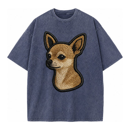 Chihuahua Logo Vintage T-shirt – Blue