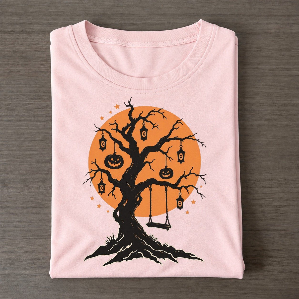 Lantern Tree Full Moon Classic T-shirt – Pink