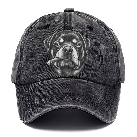 Rottweiler Smoking Dogs Classic Cap – Graphite