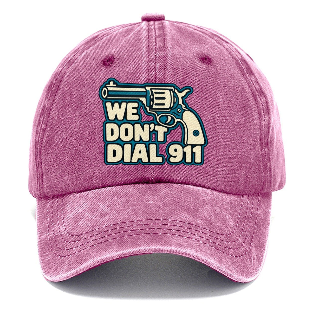 Continuous Line Mark We Don't Dial 911 Classic Cap – Dusty Rose