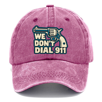 Continuous Line Mark We Don't Dial 911 Classic Cap – Dusty Rose