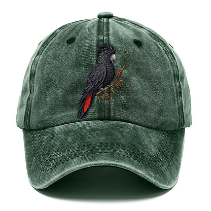 Glossy Black Cockatoo And She Oak Cones Australia Cultural Icons Classic Cap – Forest Mist