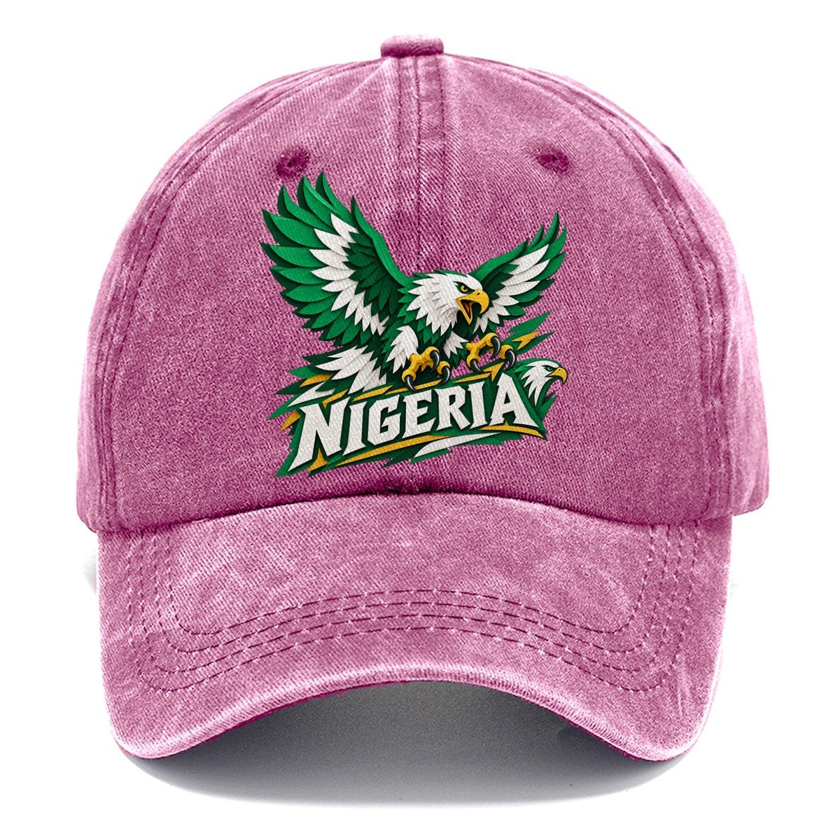 Nigeria Cut-Paper Retro Badge Classic Cap – Dusty Rose