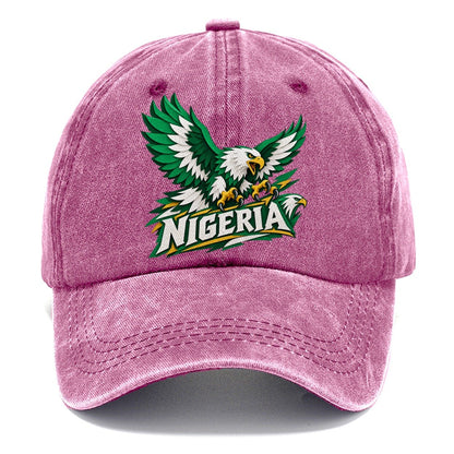 Nigeria Cut-Paper Retro Badge Classic Cap – Dusty Rose