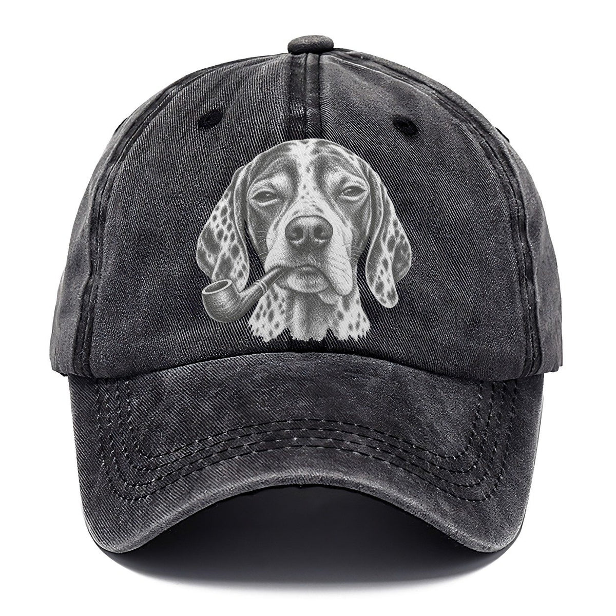 English Pointer A Classic Tobacco Pipe Smoking Dogs Smoking Dogs Portraits Classic Cap – Graphite