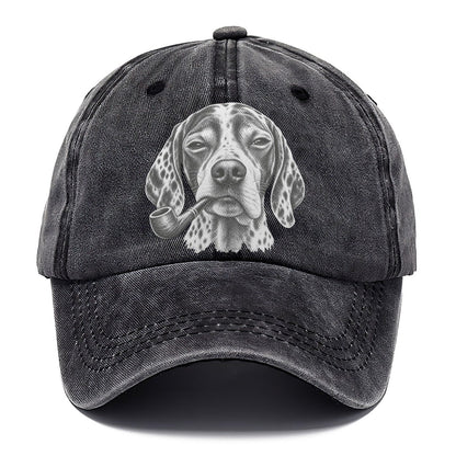 English Pointer A Classic Tobacco Pipe Smoking Dogs Smoking Dogs Portraits Classic Cap – Graphite