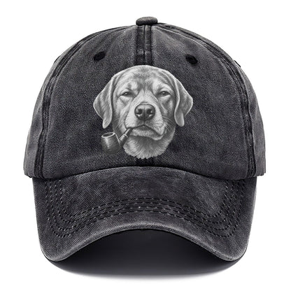 Labrador Retriever A Classic Tobacco Pipe Smoking Dogs Smoking Dogs Portraits Classic Cap – Graphite