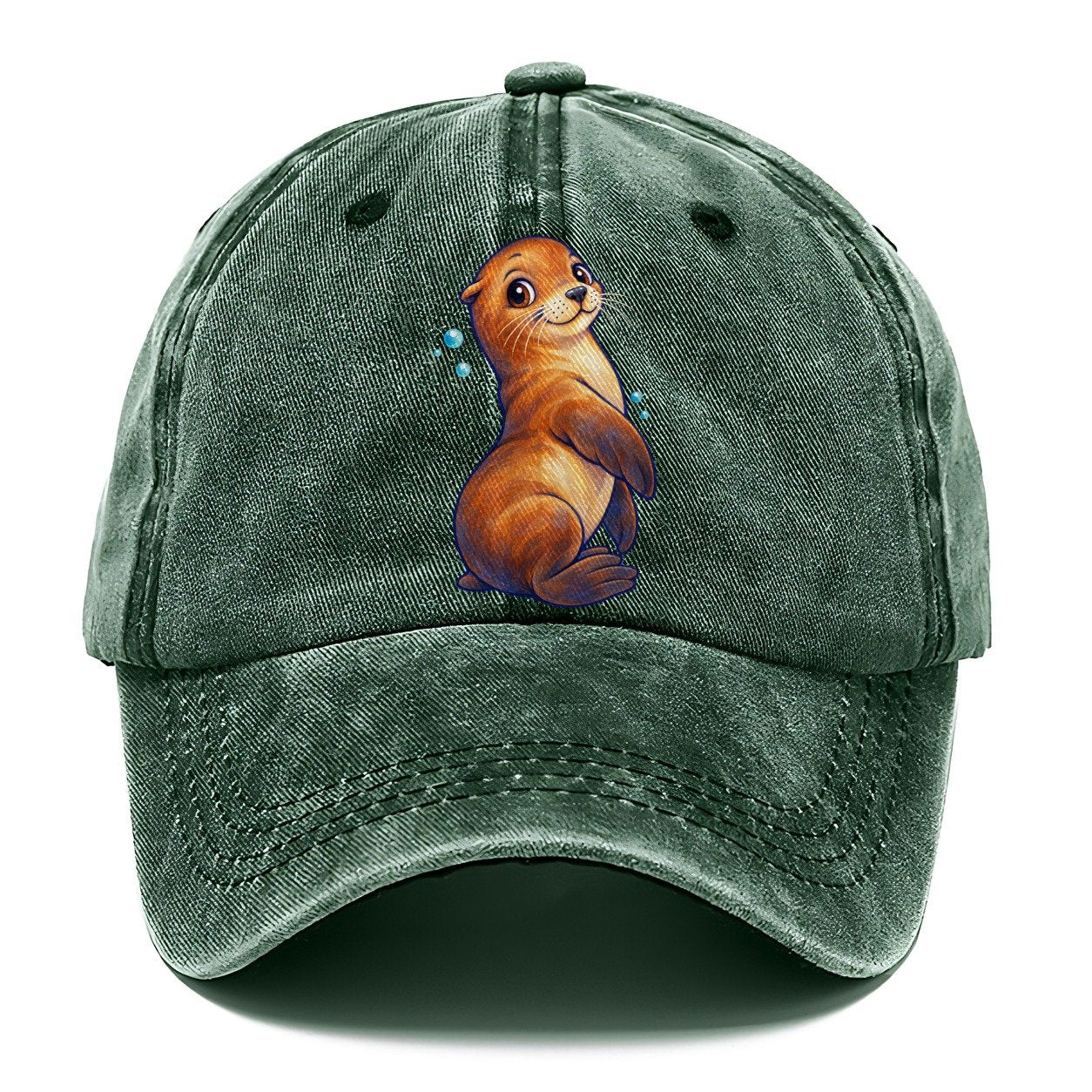 Sea Lion Upright Twist Sea Sprite Classic Cap – Forest Mist