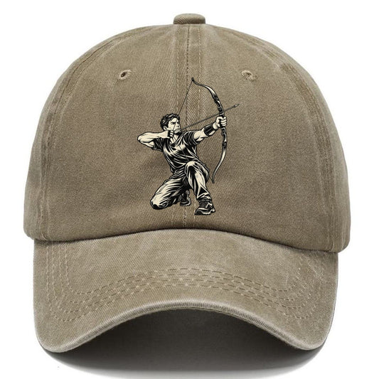 Archer Kneeling Aim Global Sports Ink Figures Classic Cap – Warm Sand