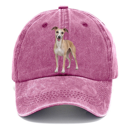 Whippet Standing Top Breeds Classic Cap – Dusty Rose