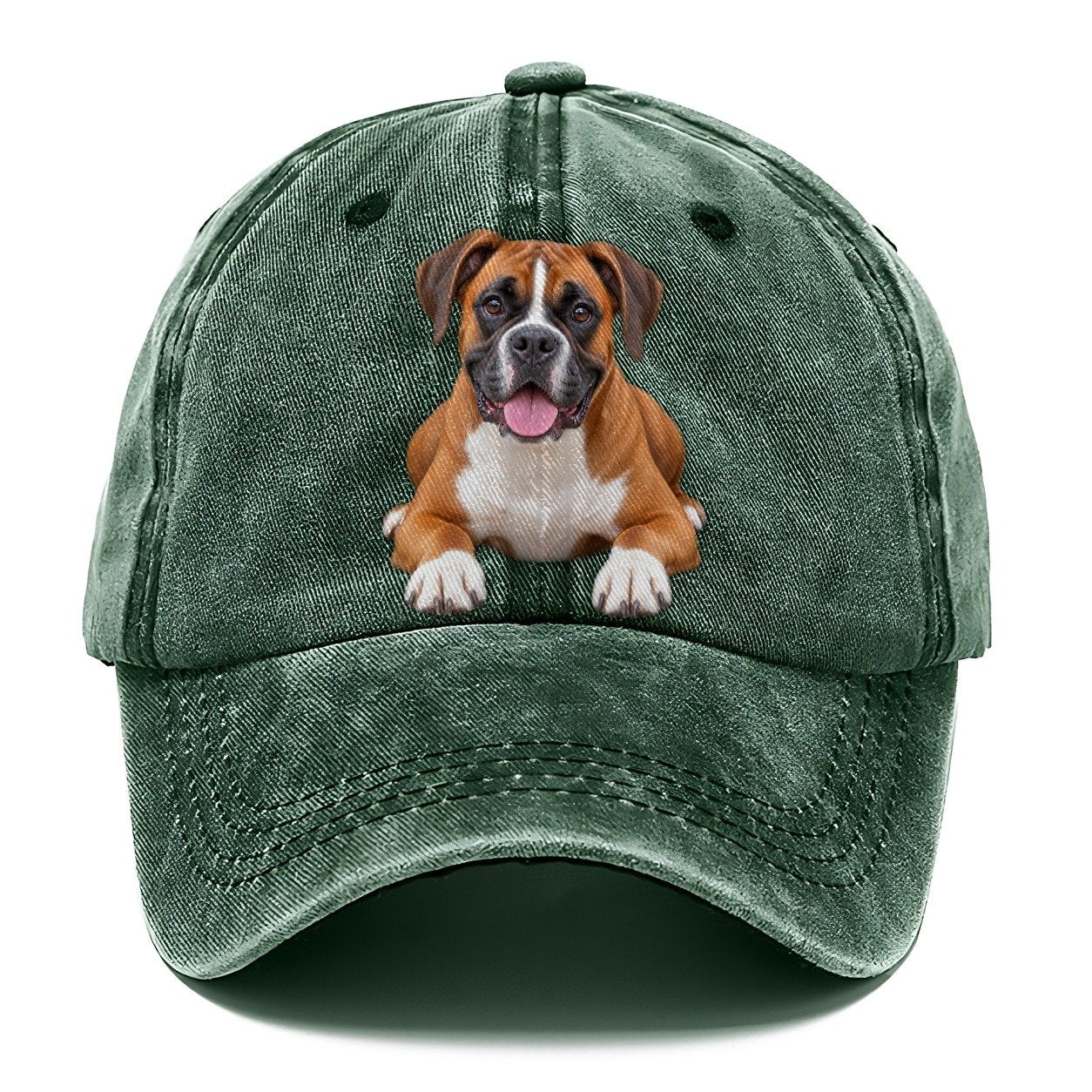 Boxer Lying Down Top Breeds Classic Cap – Forest Mist