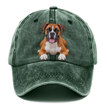 Boxer Lying Down Top Breeds Classic Cap – Forest Mist