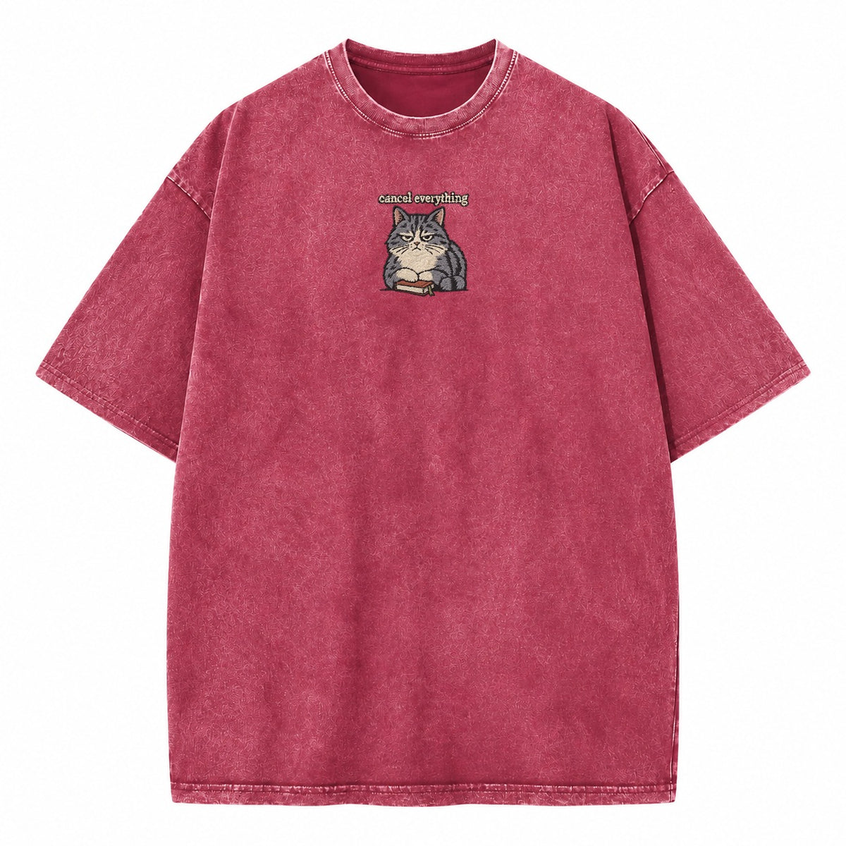 Cancel Everything Strongly Worded Vintage T-shirt – Raspberry