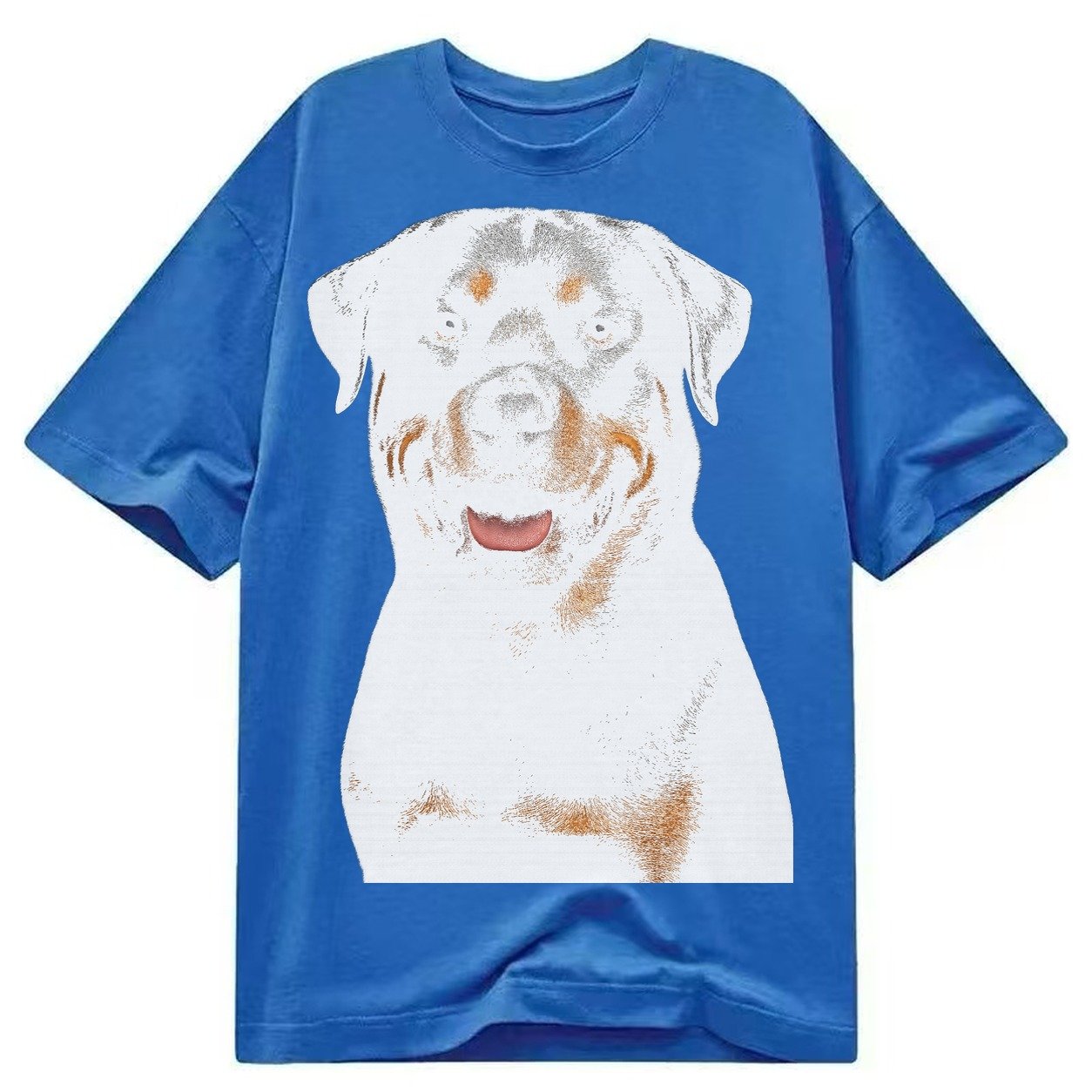 Rottweiler Powerful Guardian Classic T-shirt – Blue