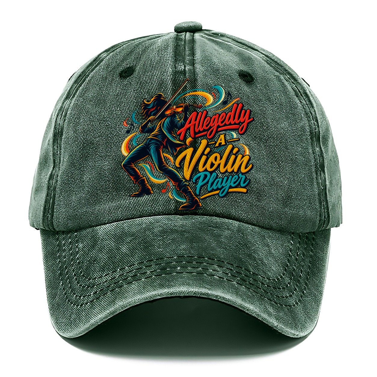 Allegedly A Violin Player Music Instruments Classic Cap – Forest Mist