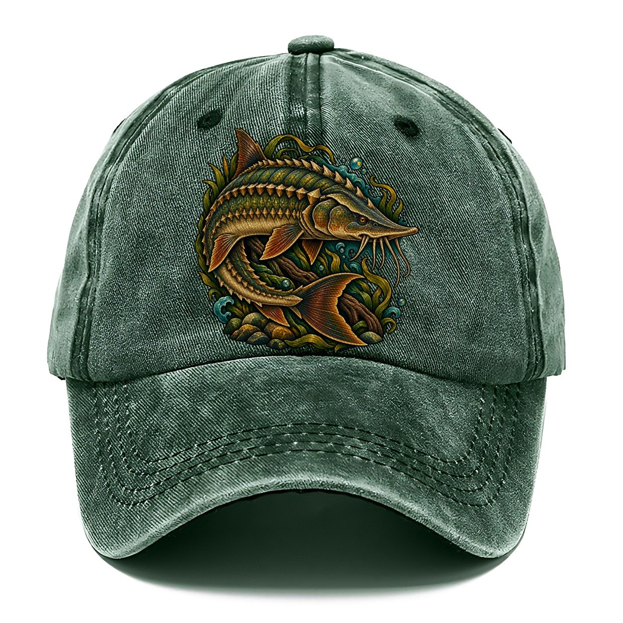 Lake Sturgeon Armor Fishing Club Classic Cap – Forest Mist