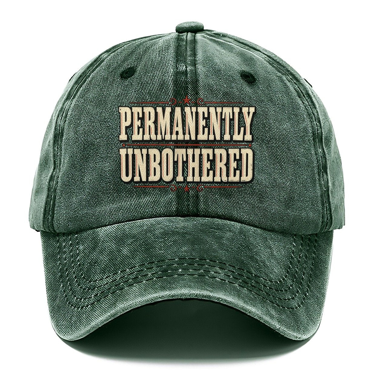 Permanently Unbothered American Wit Classic Cap – Forest Mist